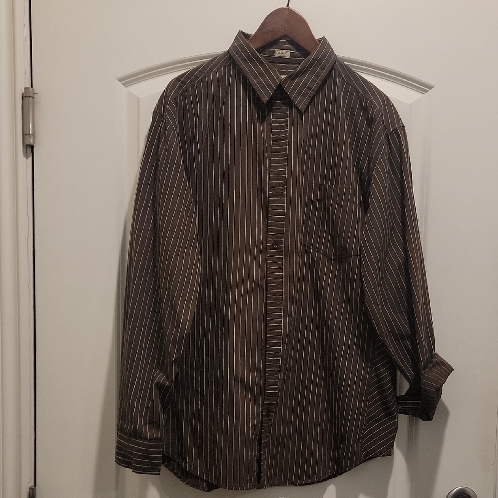 Men's Brown Striped Shirt